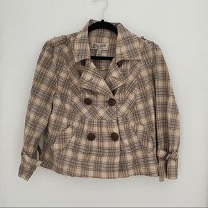 American Rag fall plaid jacket brown